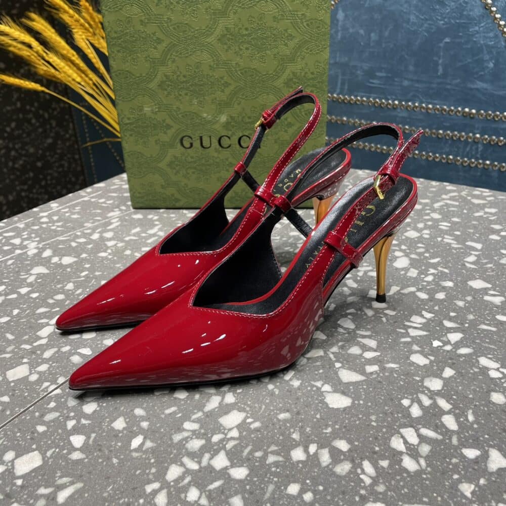 GUCCI WOMEN'S PLATFORM PUMP RED - Image 4