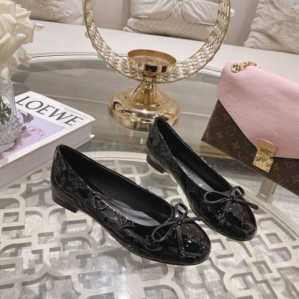 LOUIS VUITTON NINA FLAT BALLERINA BLACK - Image 3