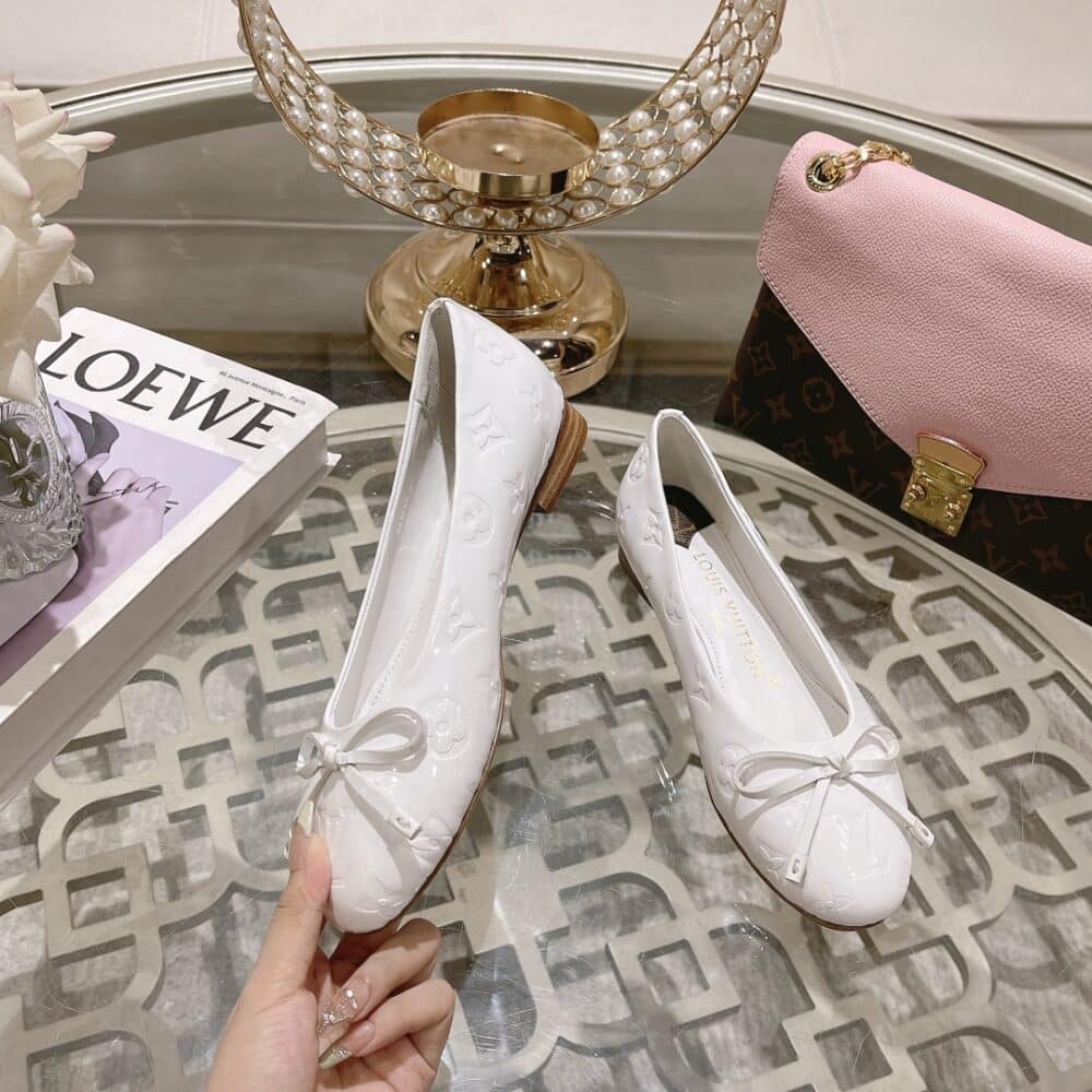 LOUIS VUITTON NINA FLAT BALLERINA WHITE - Image 3