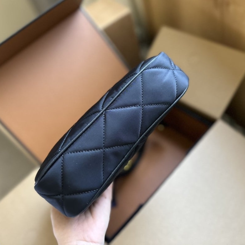 PRADA RE EDITION 1995 CHAÎNE RE NYLON MINI BAG BLACK 22CM 1BC204 2AOS F0002 V QOO - Image 6