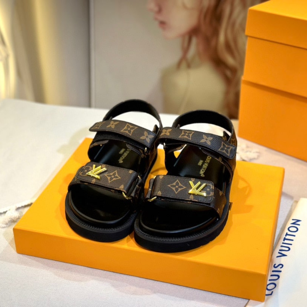 Alternative view of LOUIS VUITTON LV SUNSET FLAT COMFORT SANDAL CACAO BROWN 1ACMY5