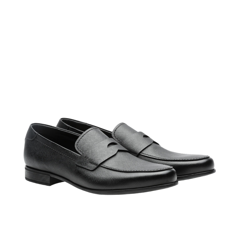 Prada Saffiano Leather Loafers Black 2DC213 053 F0002 F G000