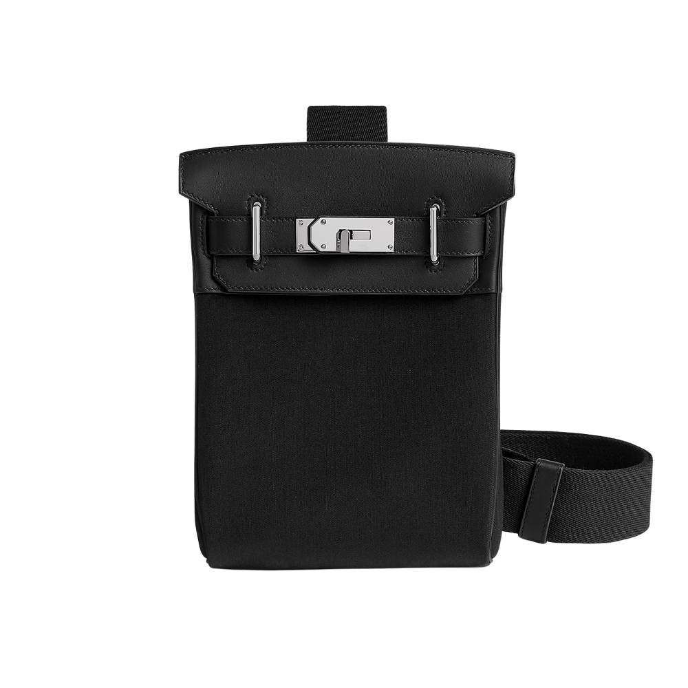 HERMES HAC A DOS TOGO BACKPACK SILVER HARDWARE BLACK 21CM