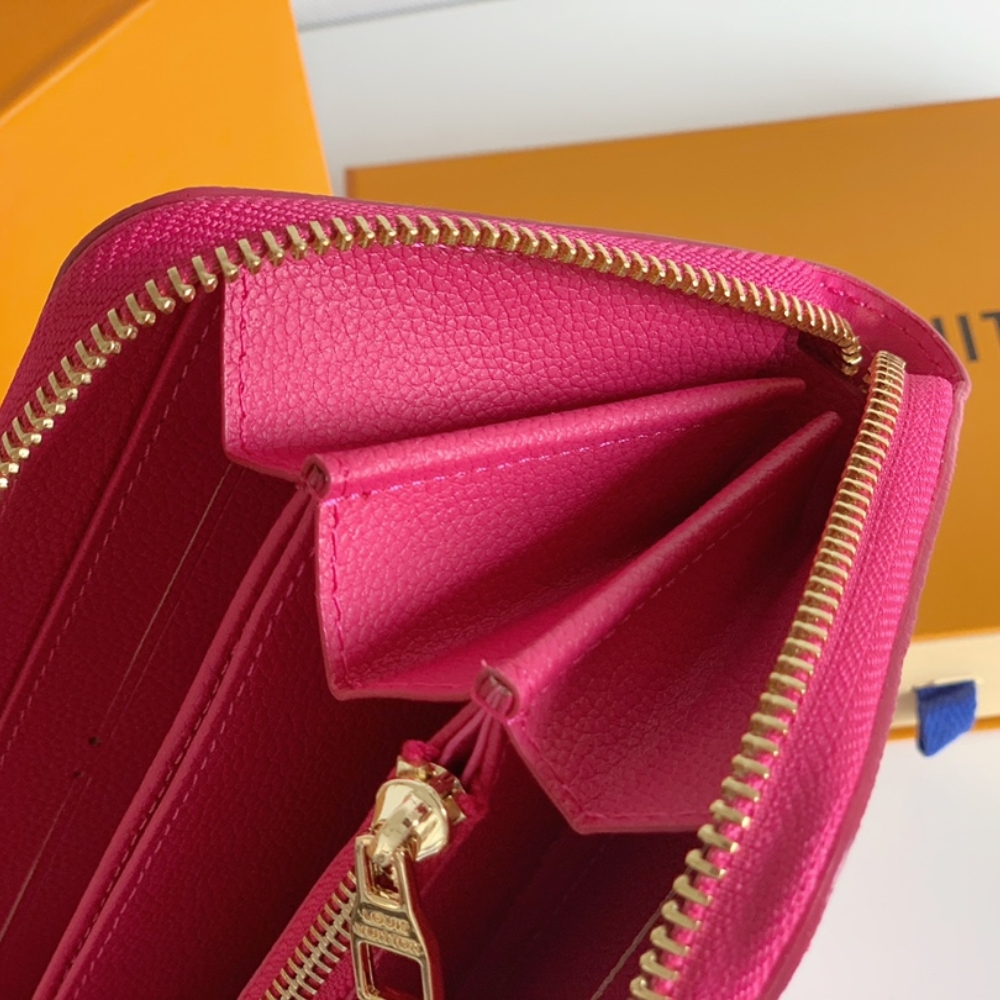 LOUIS VUITTON ZIPPY WALLET MONOGRAM DARK PINK 19CM M83639 - Image 8