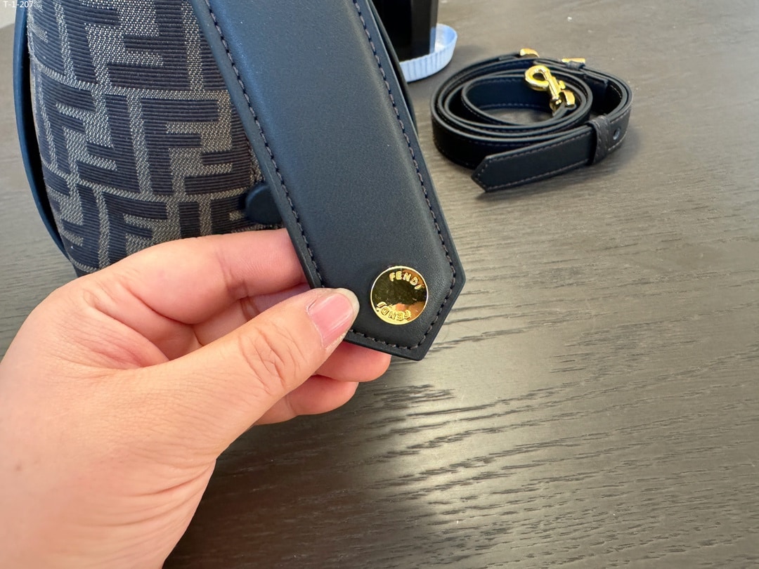 FENDI BOSTON 365 BROWN FF JACQUARD FABRIC BAG 27CM 8BL152ALP3F1N1S - Image 6