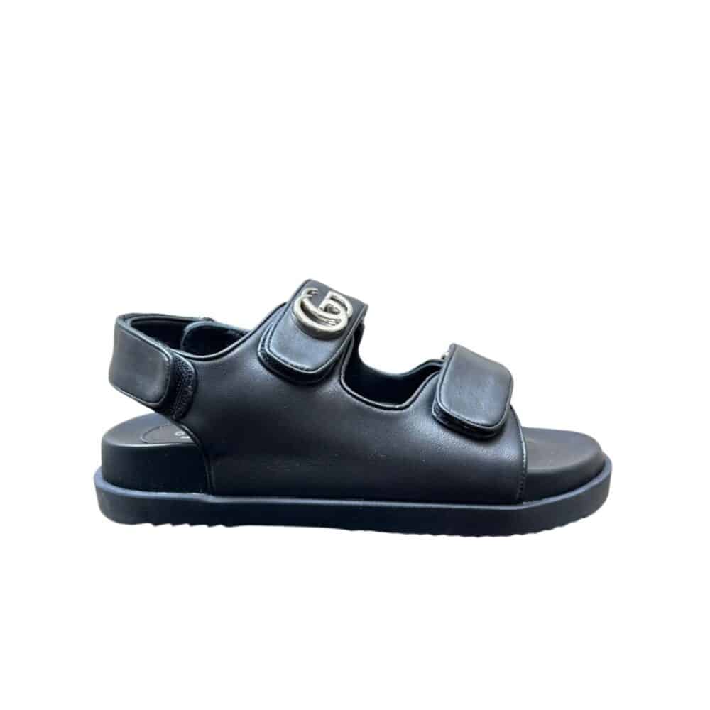 GUCCI DOUBLE G SANDAL BLACK 771578 BKO00 1000