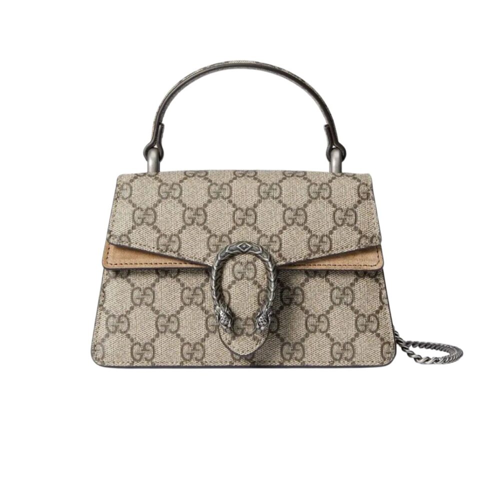 GUCCI DIONYSUS MINI TOP HANDLE BAG BEIGE 18CM