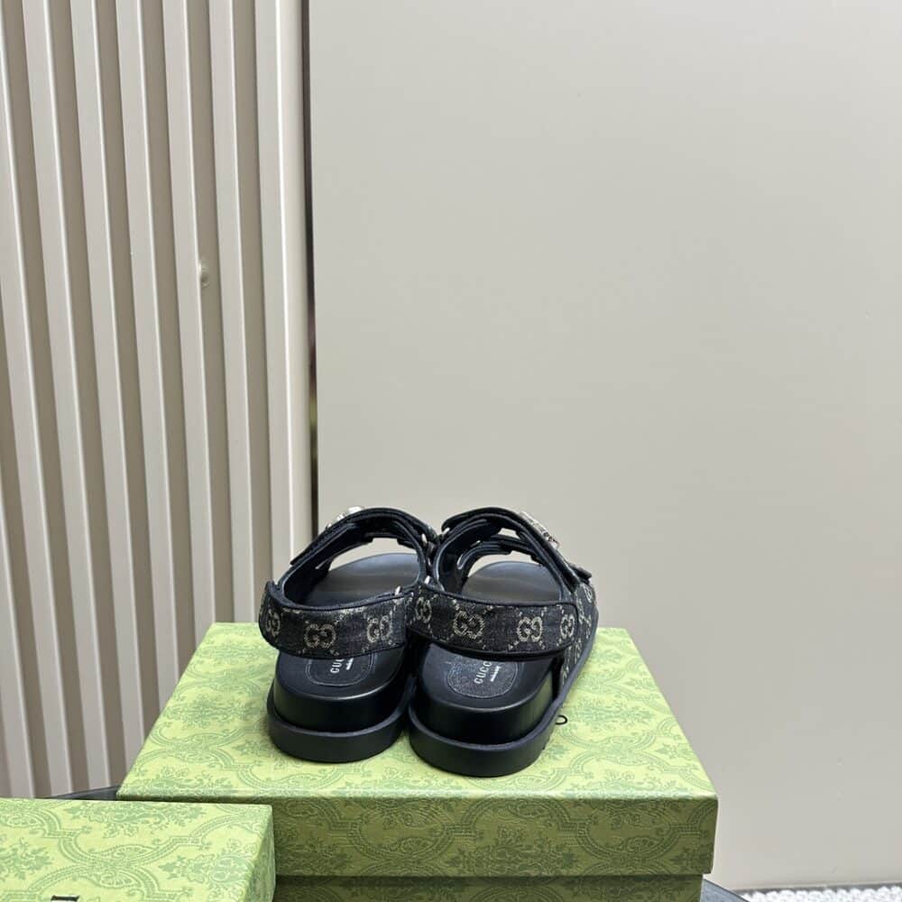 GUCCI DOUBLE G SANDAL DENIM 771575 FACVP 8446 - Image 7