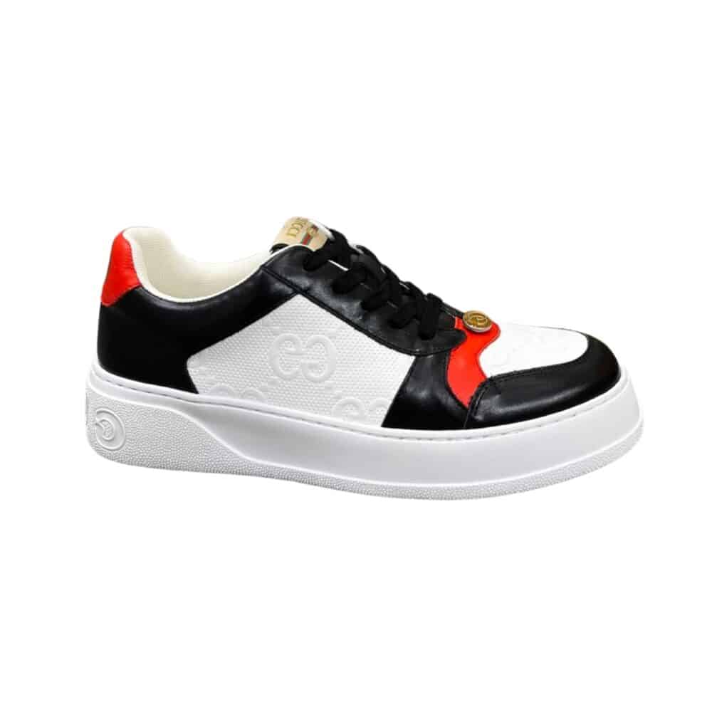 GUCCI SCREENER SNEAKER BLACK ORANGE