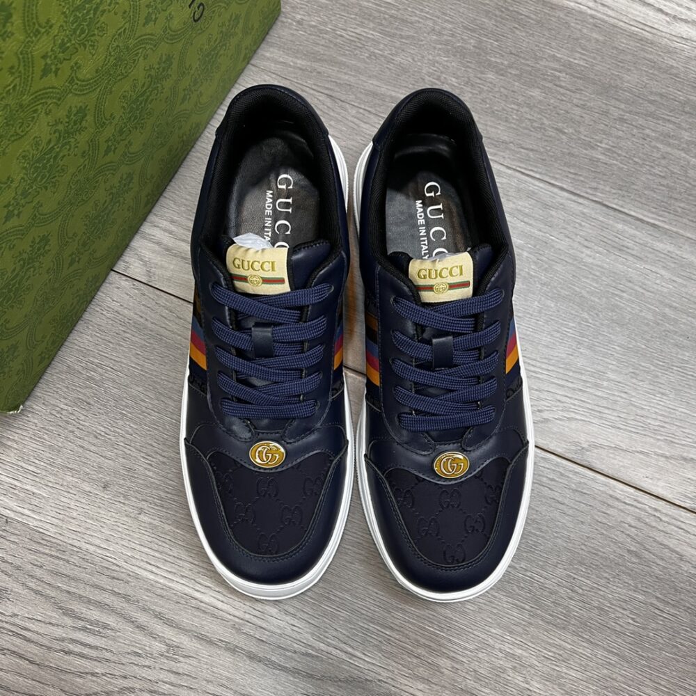 GUCCI SNEAKER MULTICOLOR SIDE BANDS NAVY BLUE - Image 7