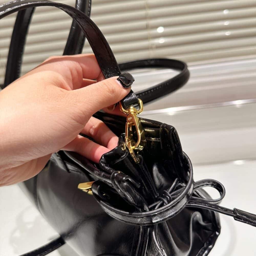 PRADA MEDIUM LEATHER HANDBAG BLACK 32CM 1BA426 2CYR F0002 V MOO - Image 3