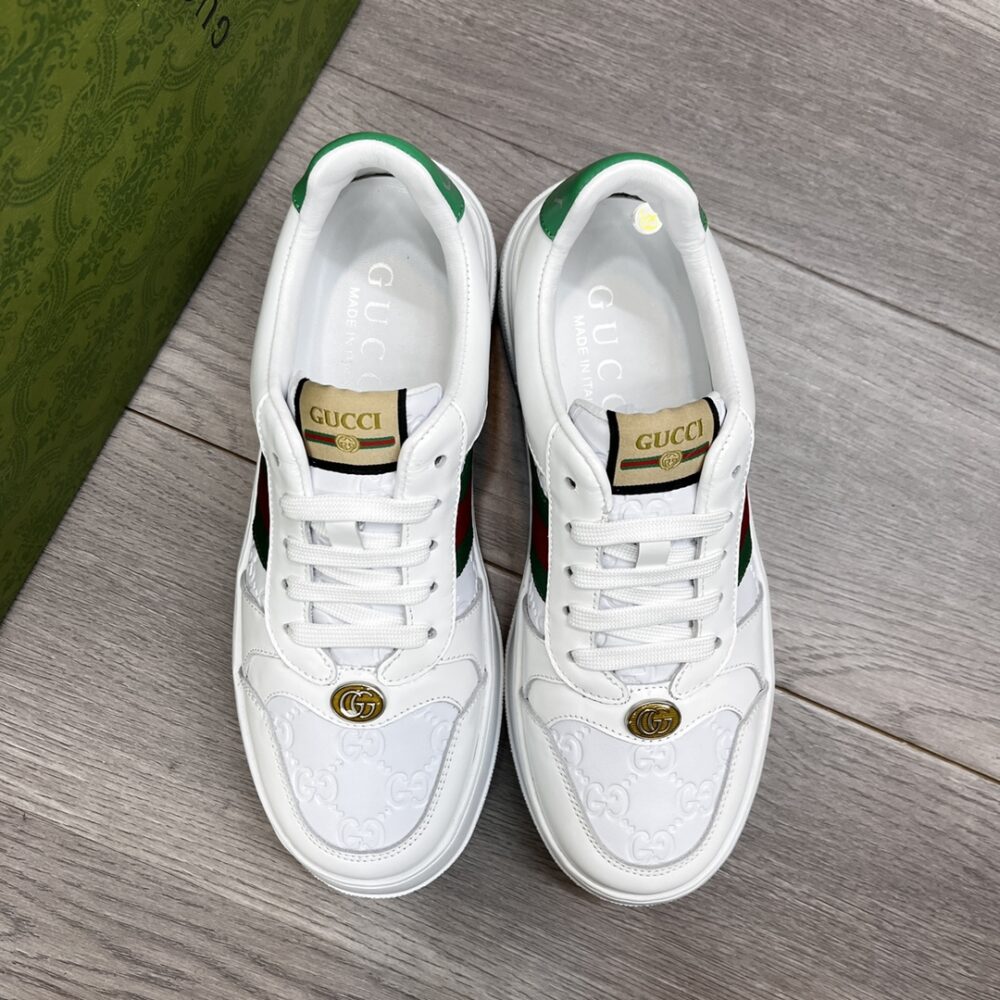 GUCCI SCREENER SNEAKER WITH WEB WHITE - Image 6