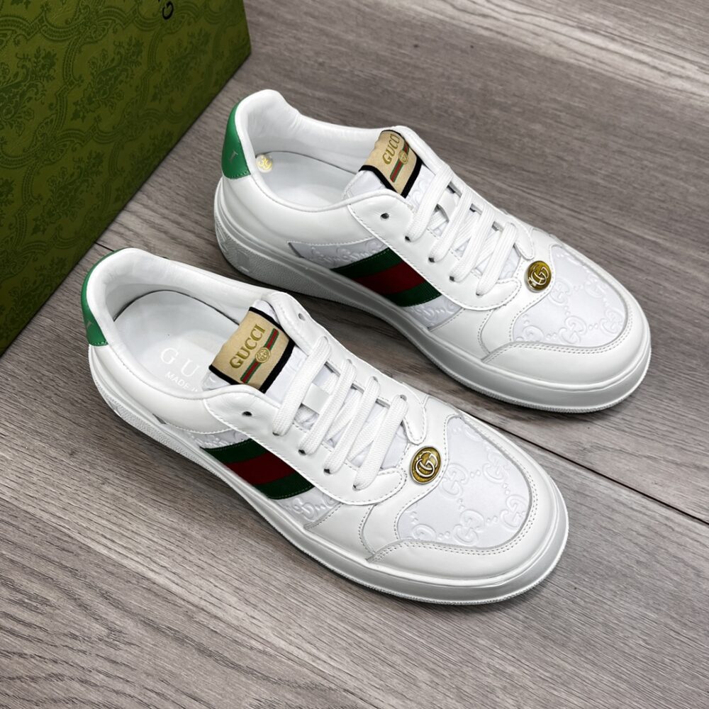 GUCCI SCREENER SNEAKER WITH WEB WHITE - Image 7