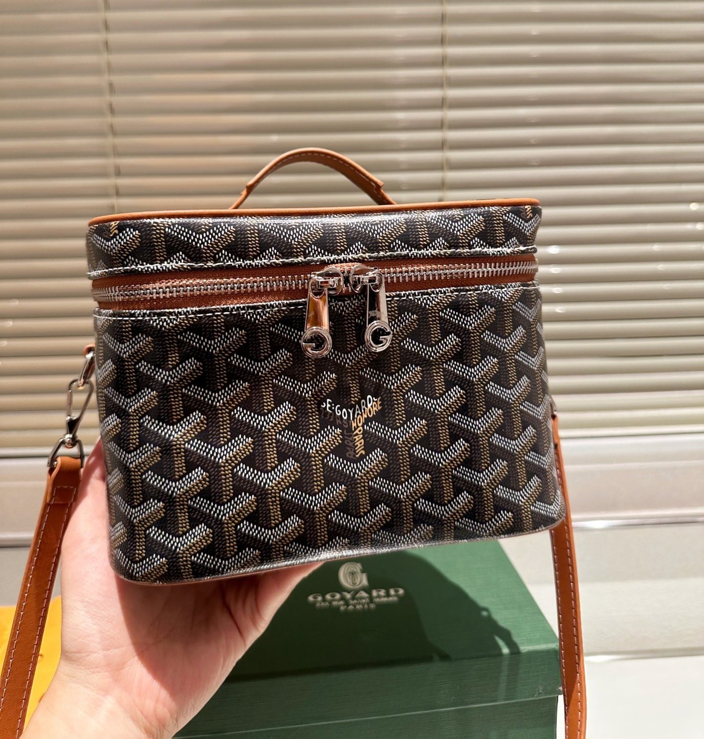 GOYARD MUSE VANITY CASE BLACK TAN 20CM MUSEVAPMLTY01CL03P - Image 3