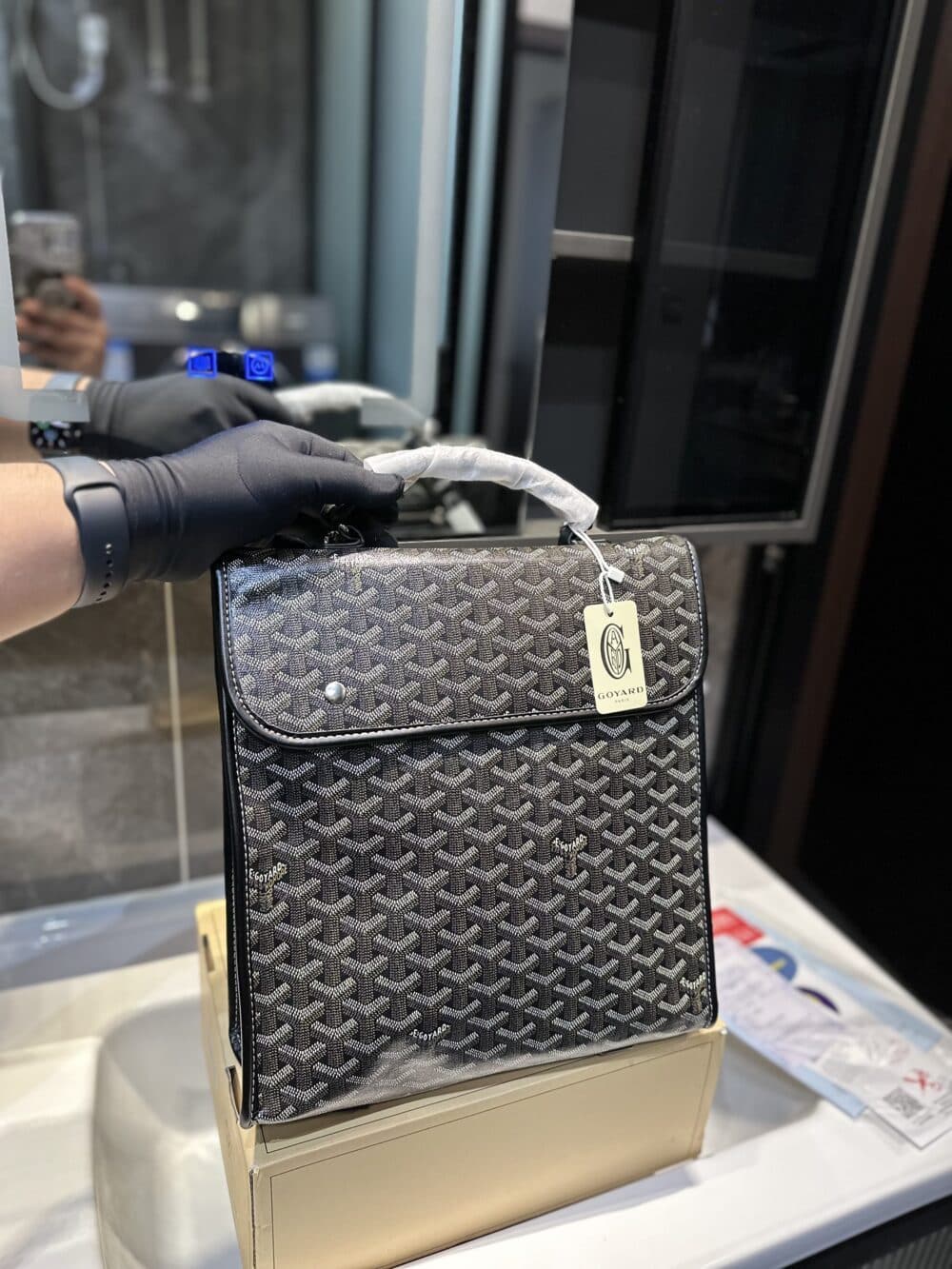 GOYARD SAINT LÉGER BACKPACK BLACK 36CM STLEGEMMLTY01CG01P - Image 8