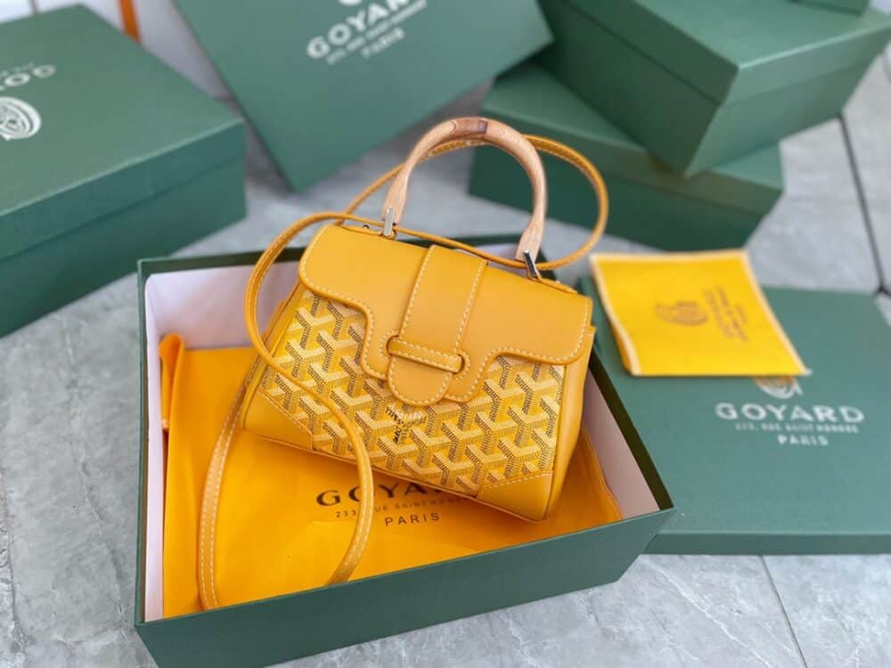 GOYARD SAÏGON SOUPLE MINI BAG YELLOW 20CM SAIGONMINTY08CL08P - Image 4