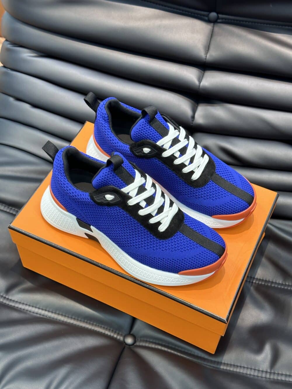 Alternative view of HERMES HEROS SNEAKER BLUE ORANGE H232985ZH7T400