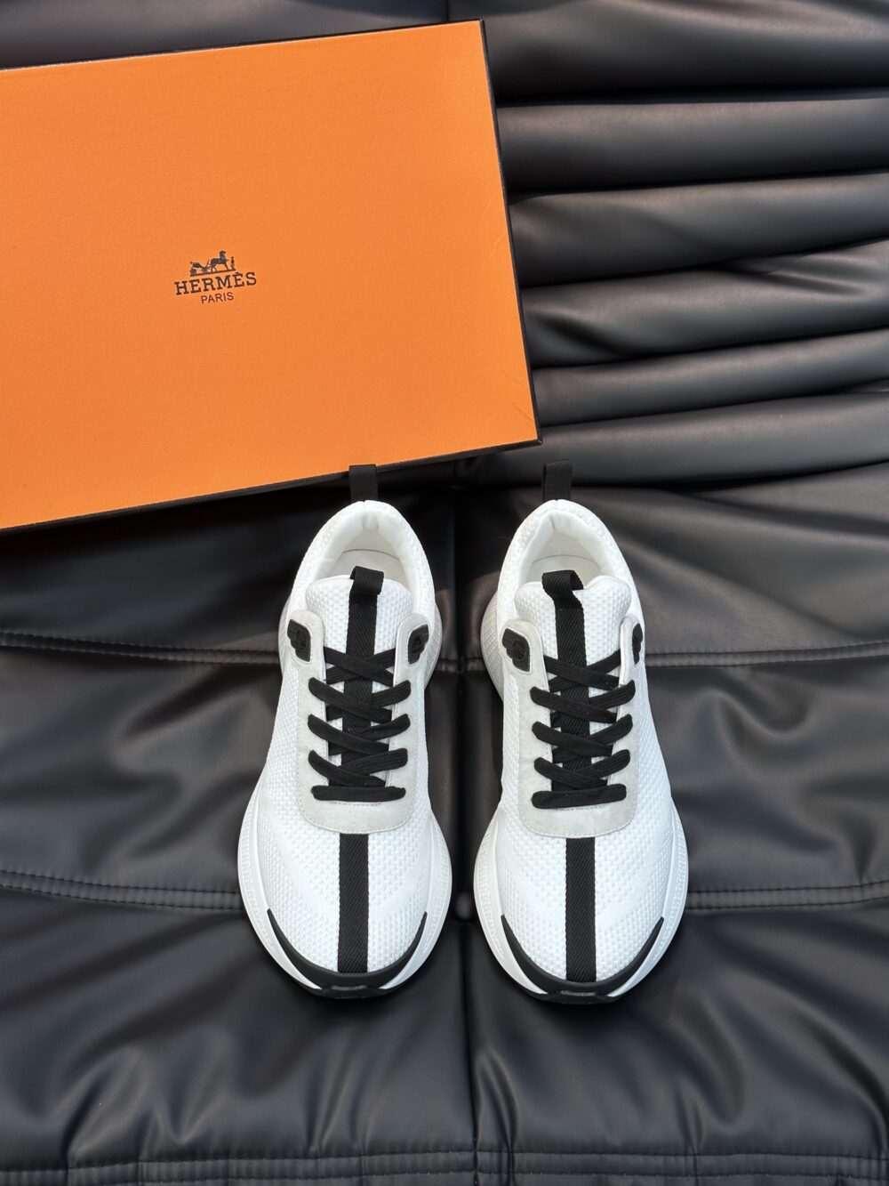 Alternative view of HERMES HEROS SNEAKER BLACK WHITE H232985ZH90400