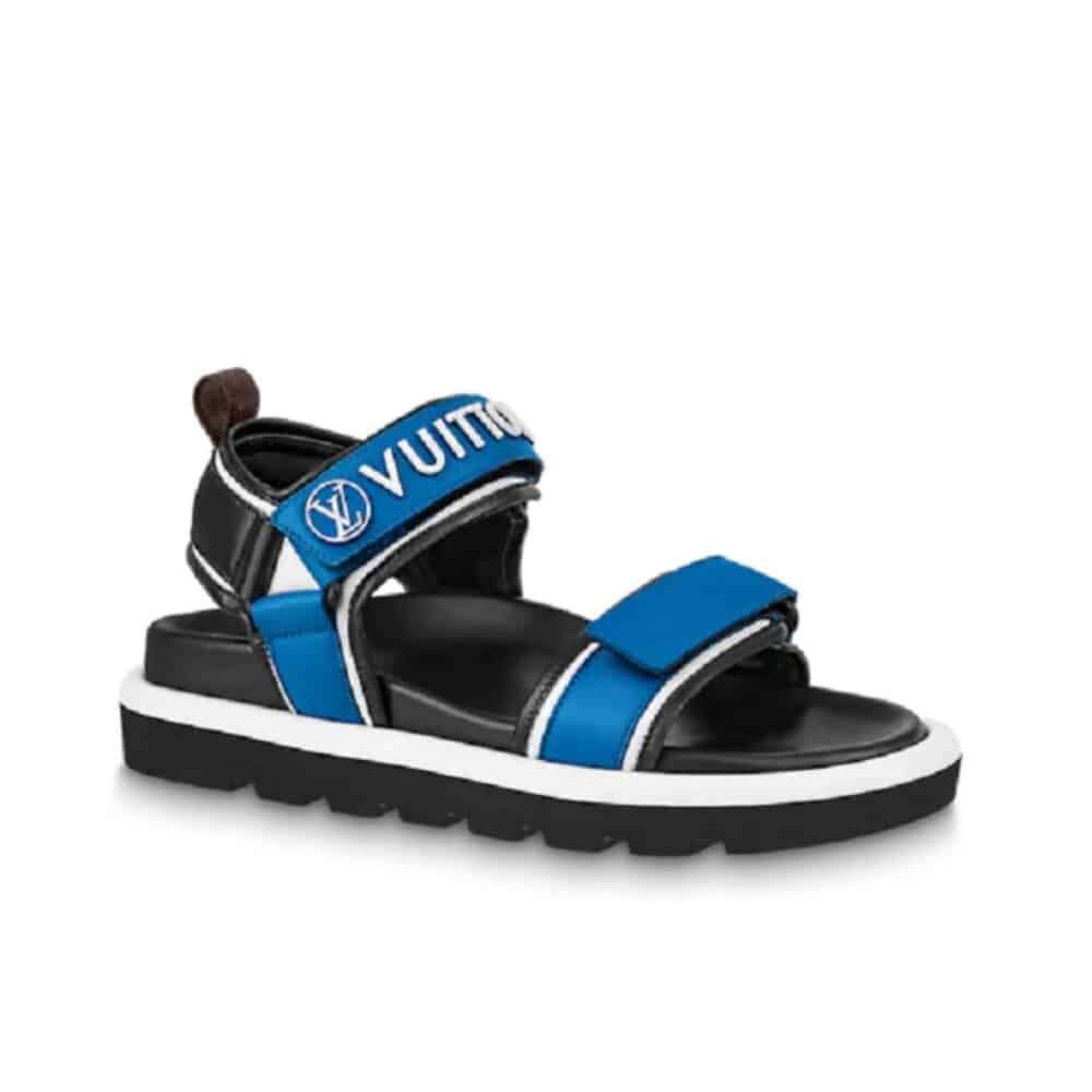 LOUIS VUITTON POOL PILLOW COMFORT SANDALS BLUE 1A9OCU