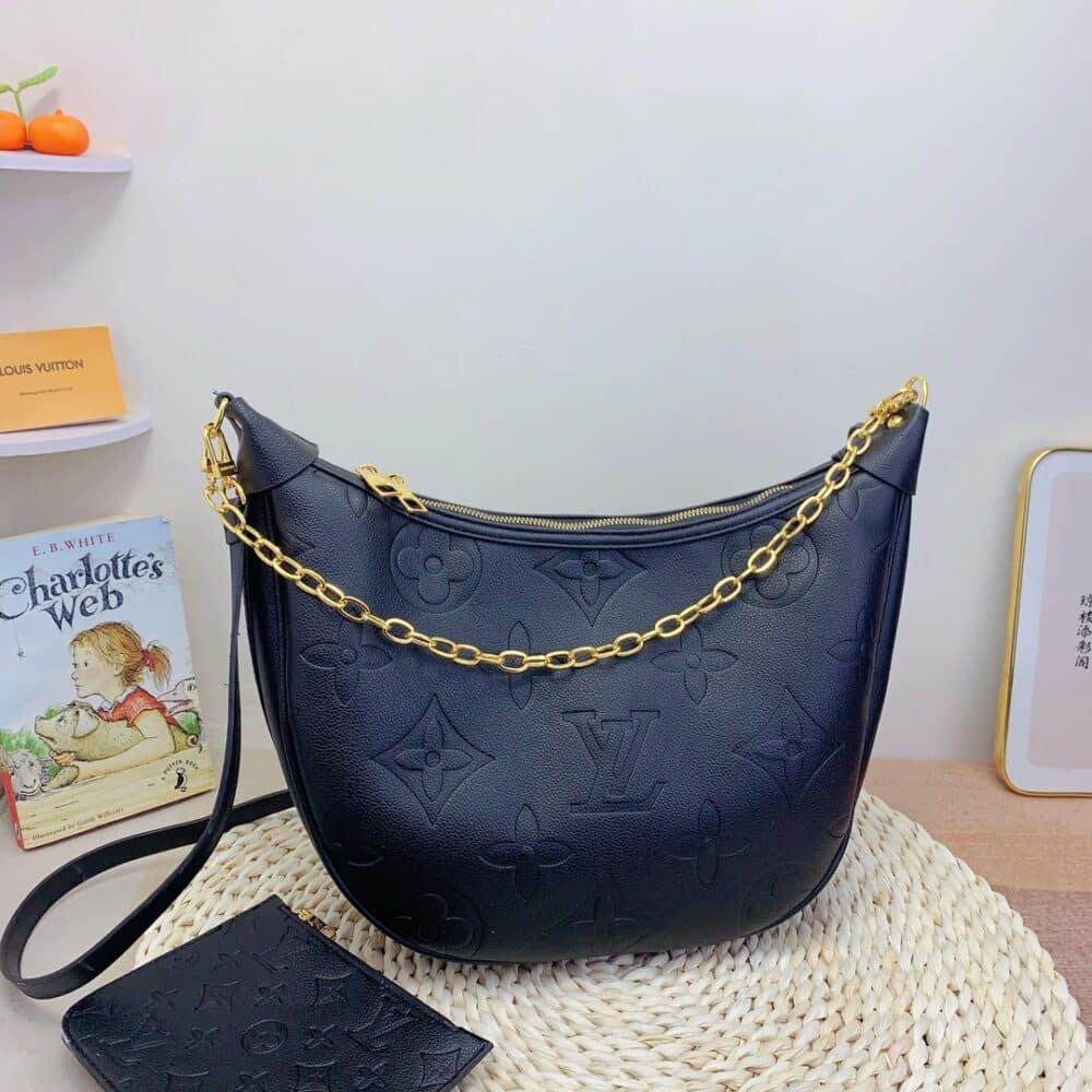 LOUIS VUITTON LOOP HOBO MONOGRAM EMPREINTE BLACK 37CM M46739 - Image 3