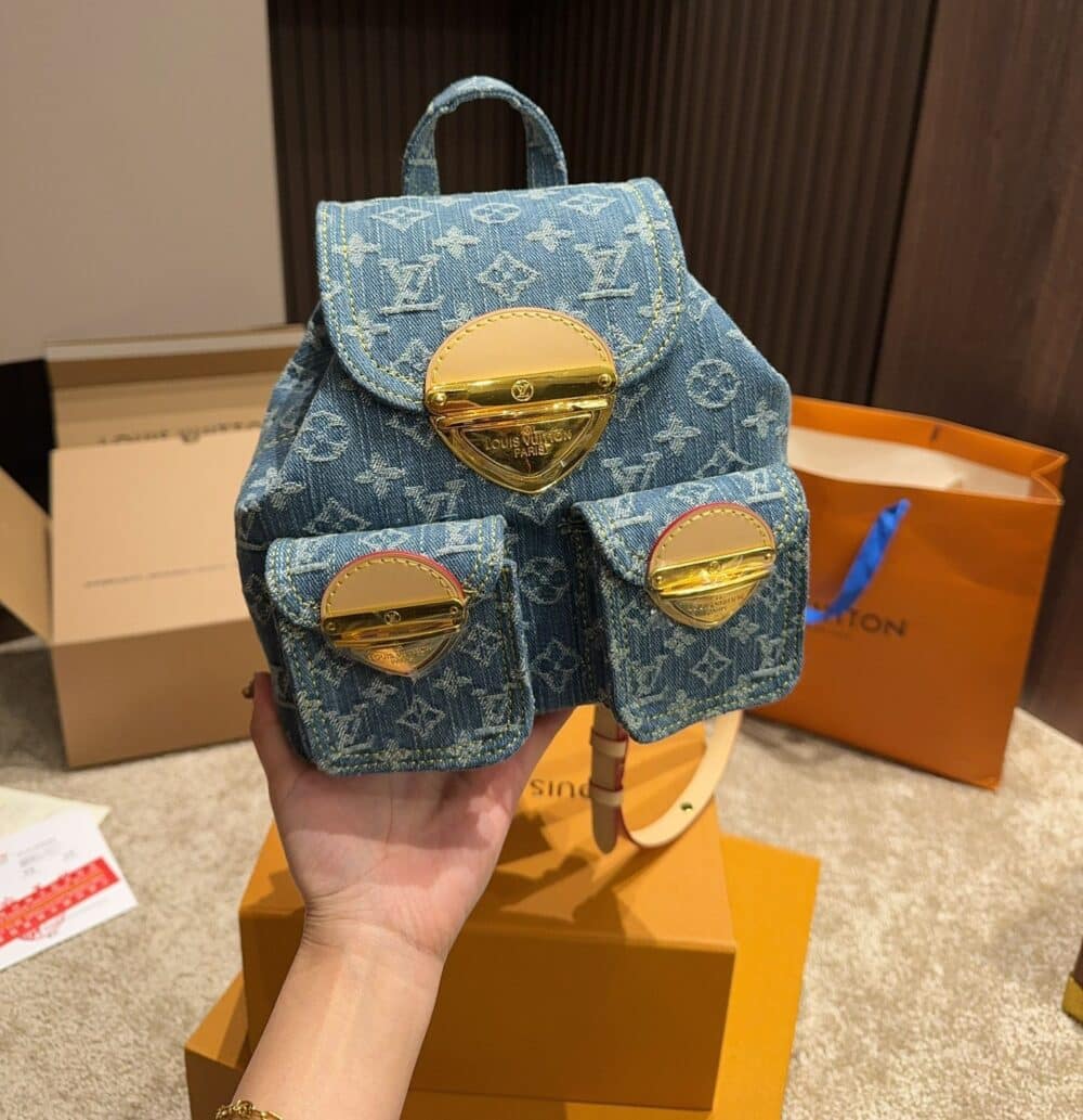 LOUIS VUITTON BACKPACK VENICE DENIM BLUE 20CM M46836 - Image 3