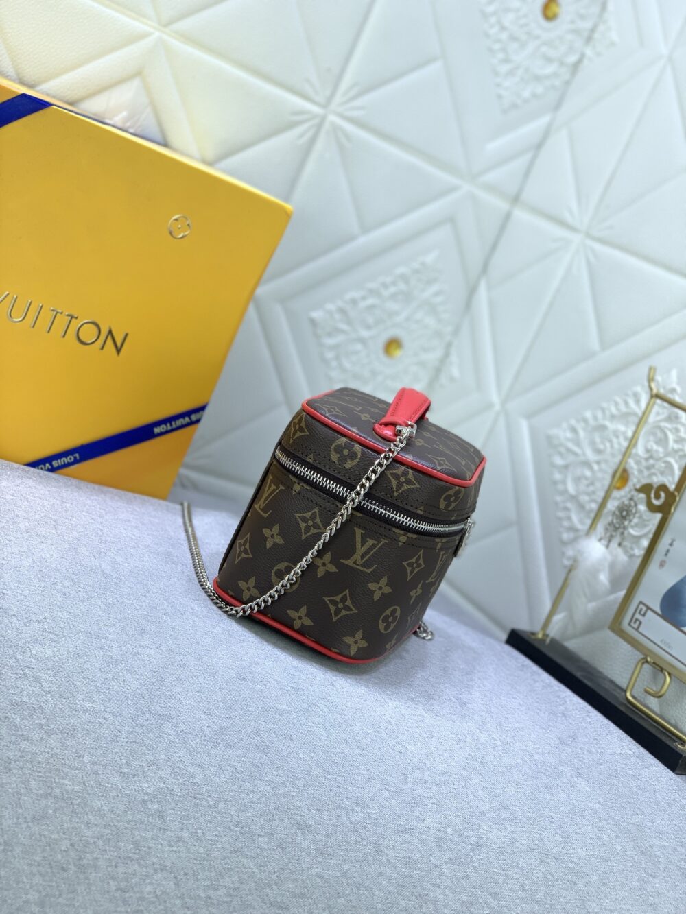 LOUIS VUITTON NICE MINI MONOGRAM CANVAS RED 20CM M46766 - Image 6