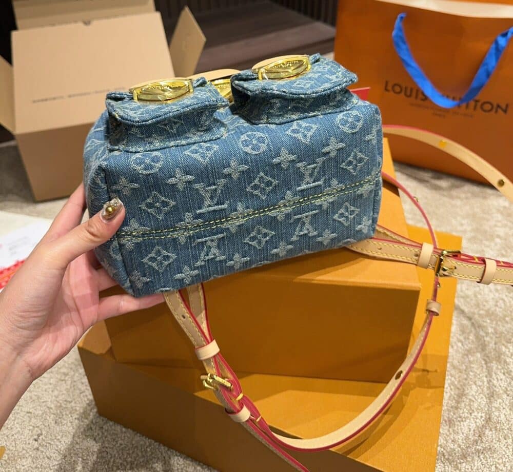 LOUIS VUITTON BACKPACK VENICE DENIM BLUE 20CM M46836 - Image 7