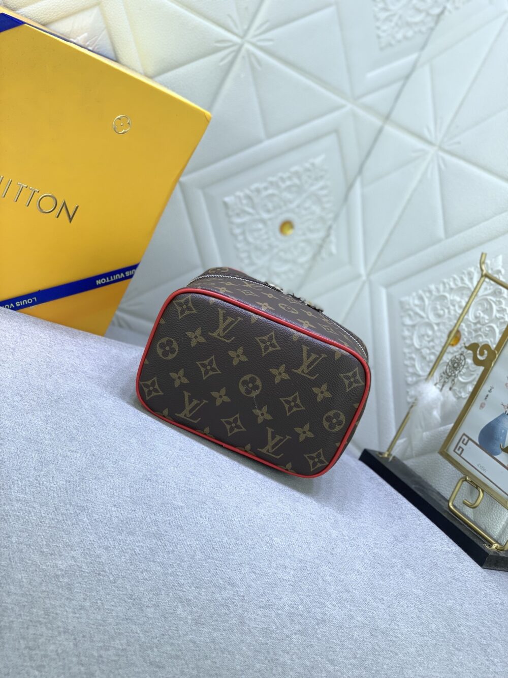 LOUIS VUITTON NICE MINI MONOGRAM CANVAS RED 20CM M46766 - Image 7