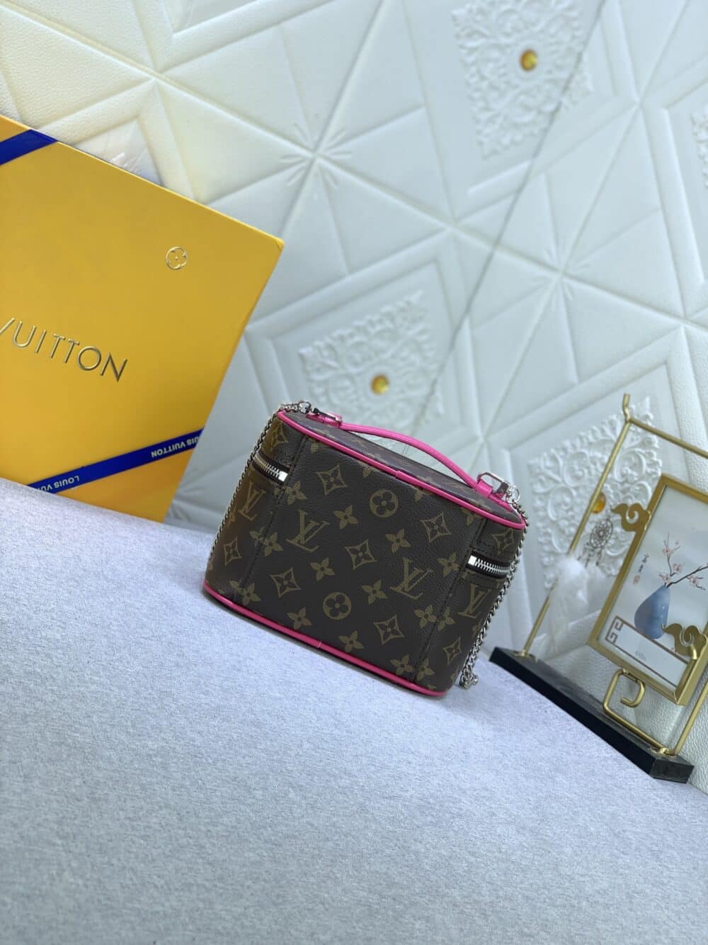 LOUIS VUITTON NICE MINI MONOGRAM CANVAS PINK 20CM M46767 - Image 8