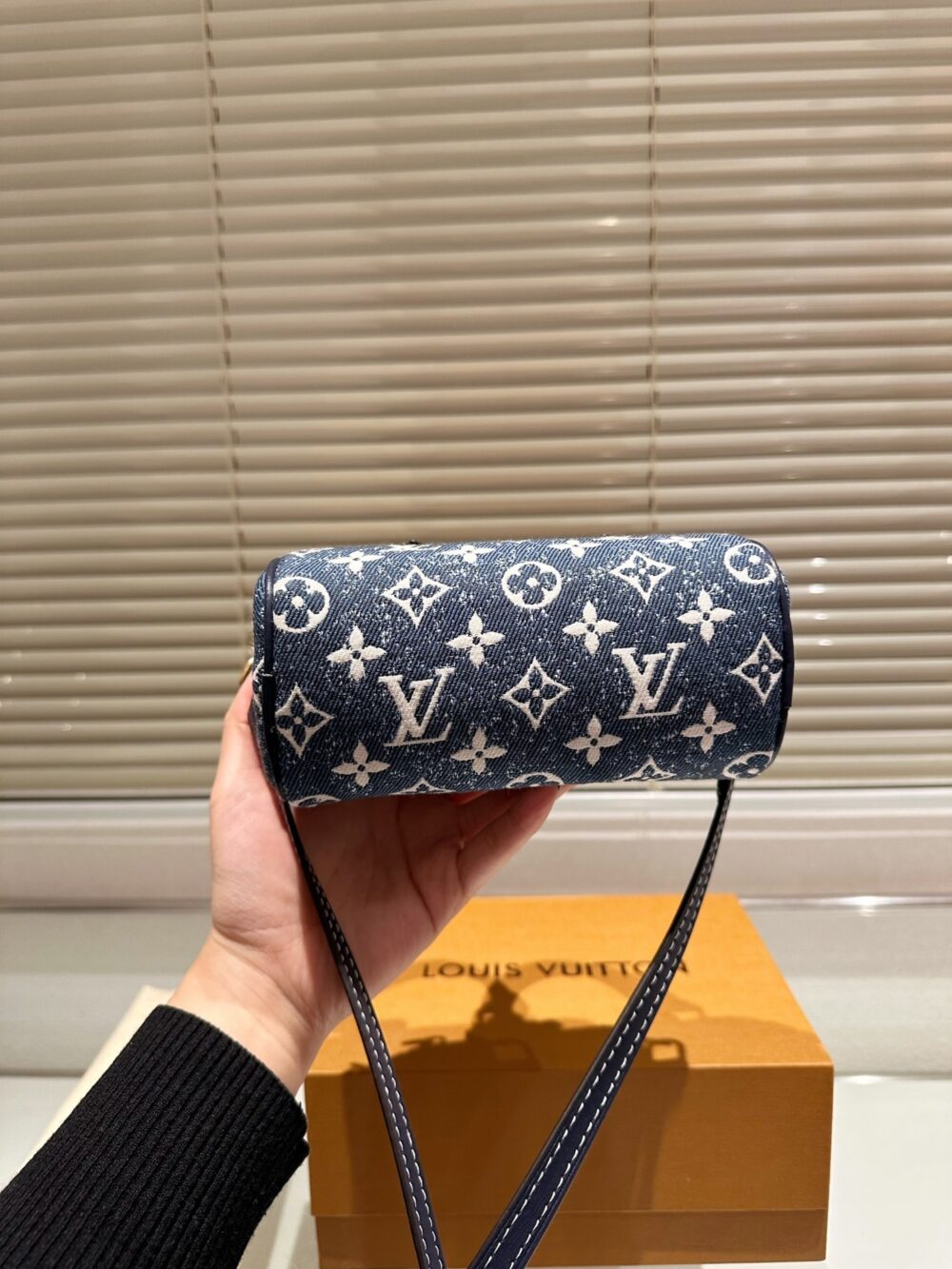 Alternative view of LOUIS VUITTON NANO SPEEDY DENIM BLUE BAG 17CM M81168