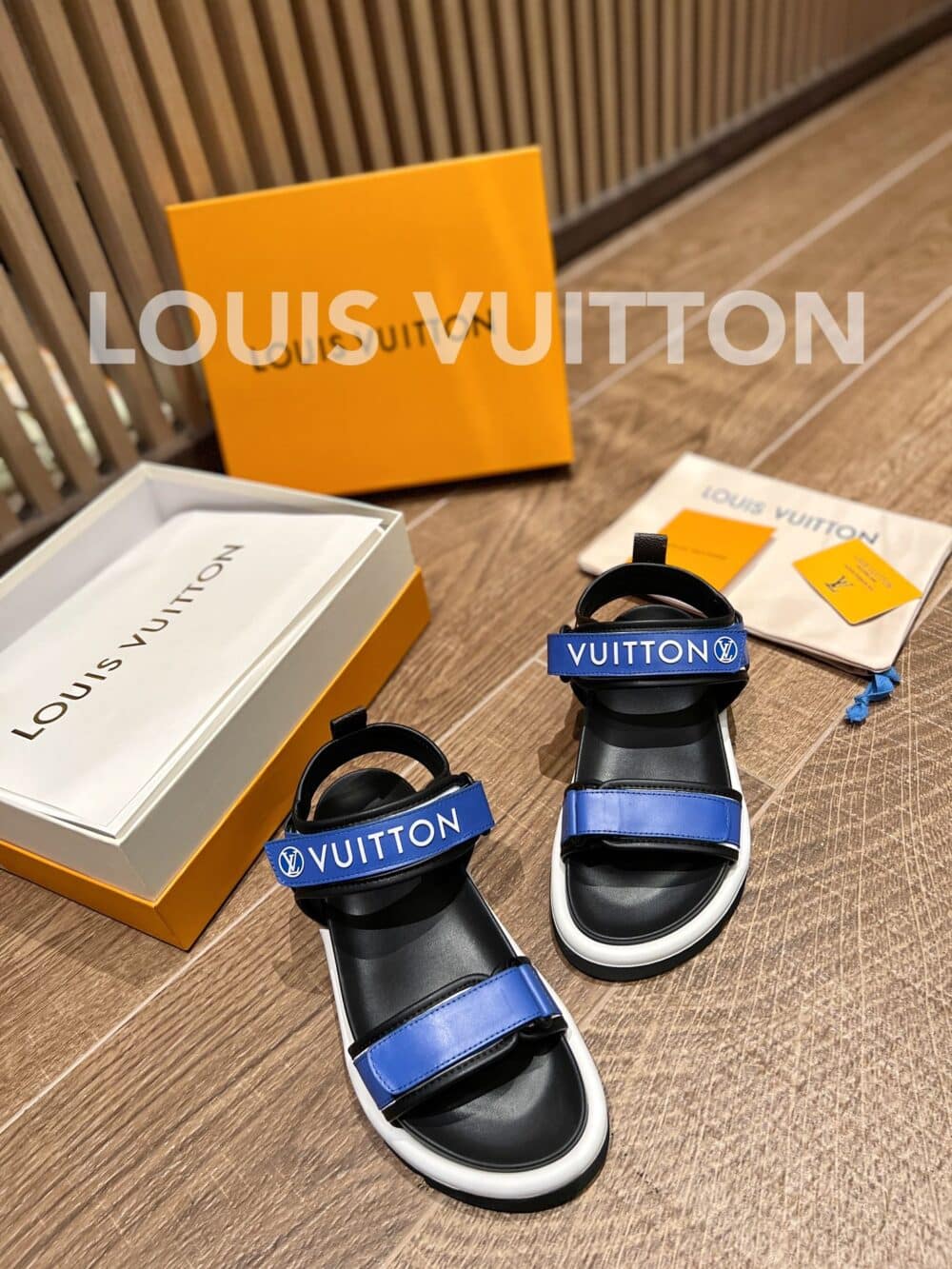 LOUIS VUITTON POOL PILLOW COMFORT SANDALS BLUE 1A9OCU - Image 3