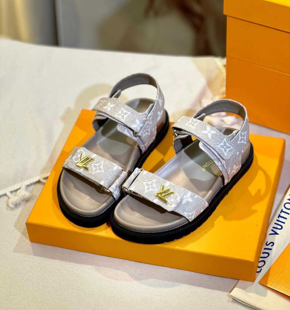 LOUIS VUITTON LV SUNSET FLAT COMFORT SANDALS BEIGE 1AC4OR - Image 6
