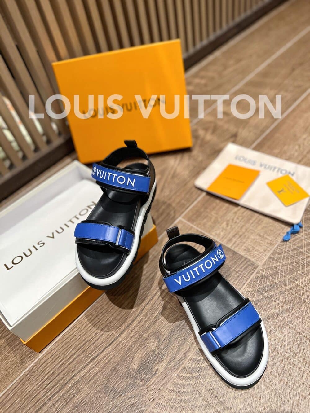 LOUIS VUITTON POOL PILLOW COMFORT SANDALS BLUE 1A9OCU - Image 6