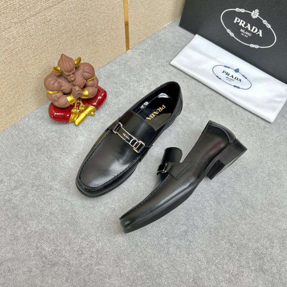 PRADA  LEATHER BRUSHED PLATE BIT LOGO BLACK 2DC215 053 F0002 F G000 - Image 9