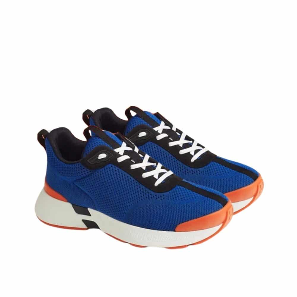 HERMES HEROS SNEAKER BLUE ORANGE H232985ZH7T400