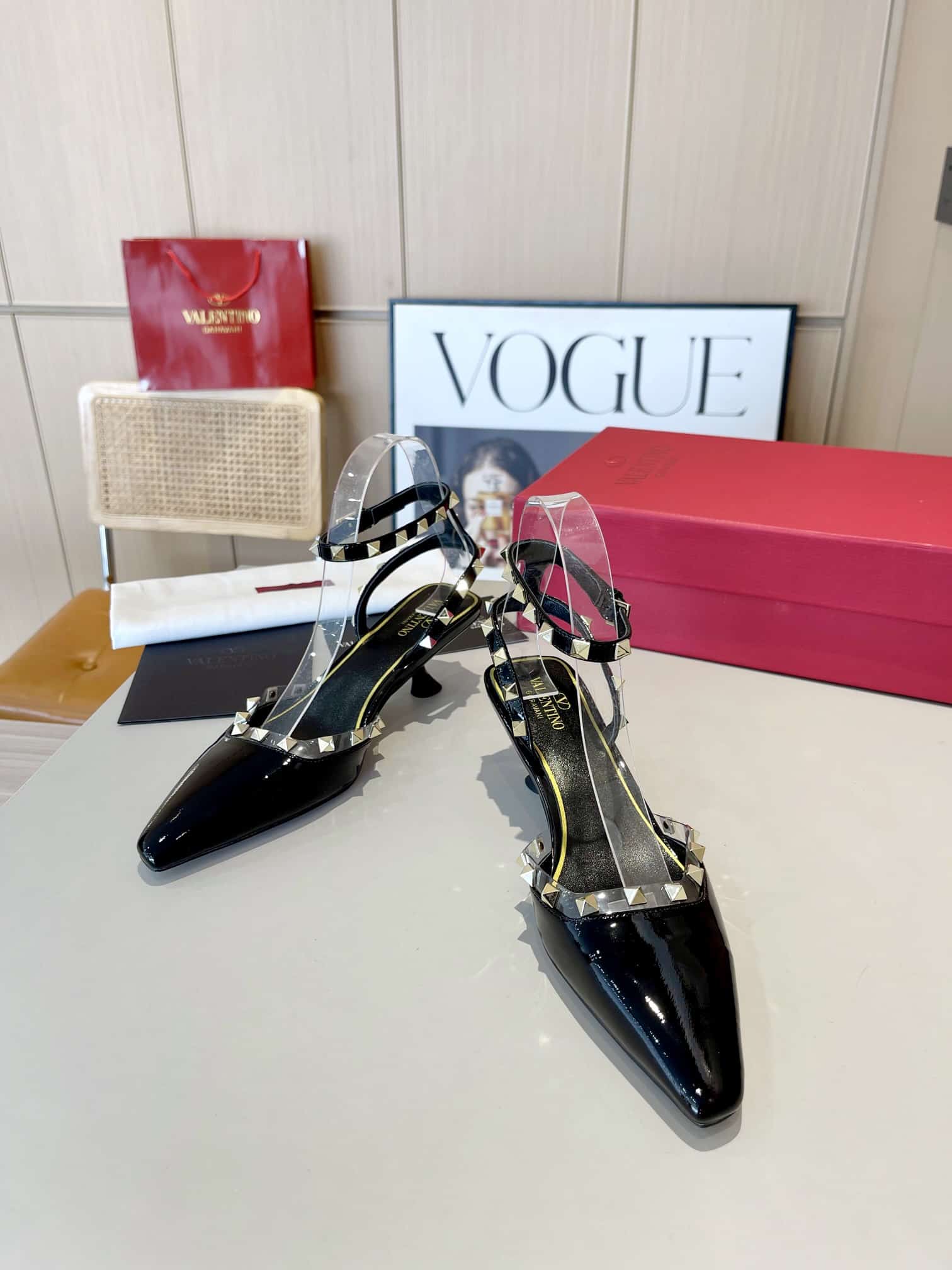 VALENTINO GARAVANI ROCKSTUD COUTURE PUMPS BLACK - Image 5