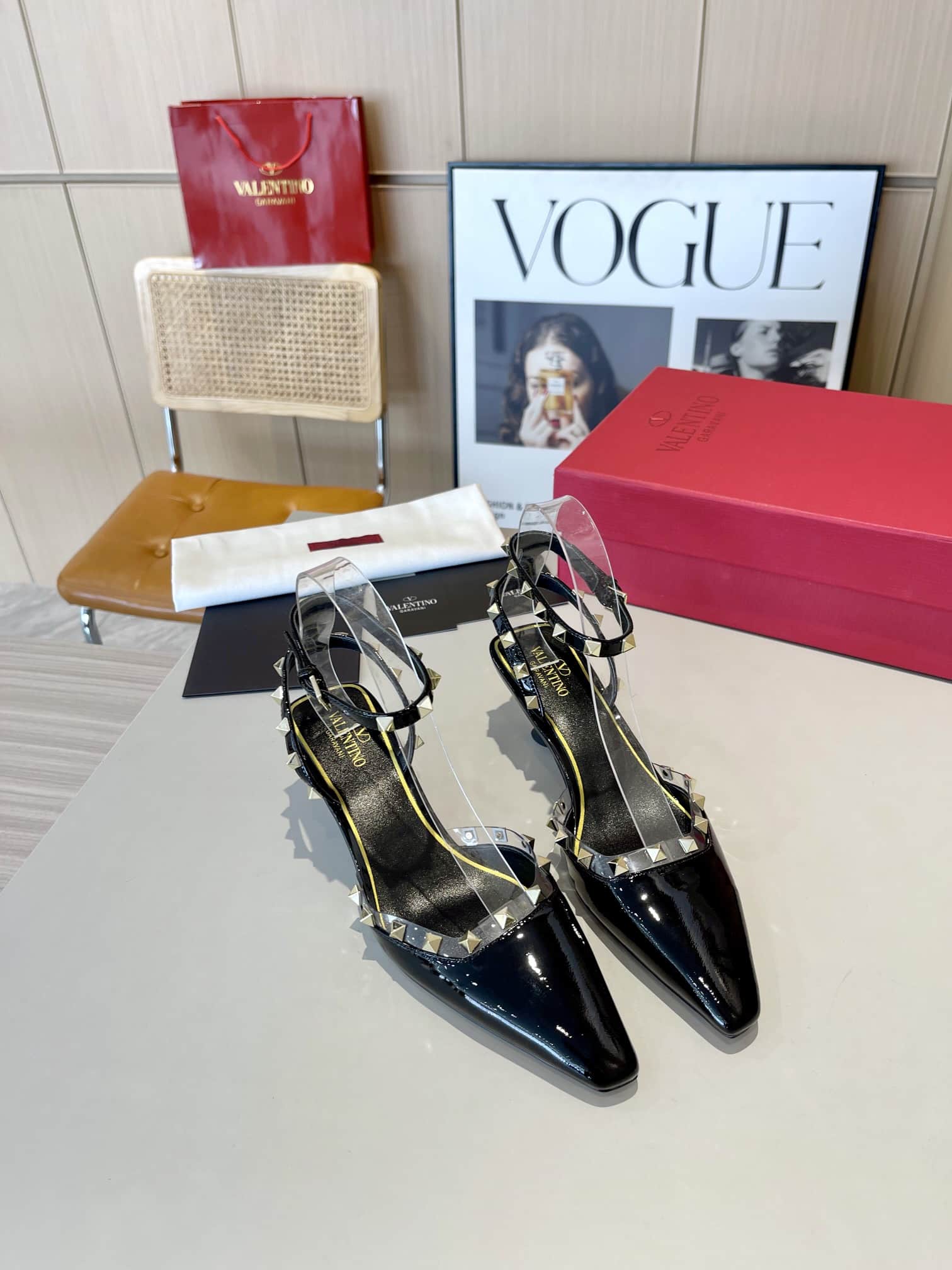 VALENTINO GARAVANI ROCKSTUD COUTURE PUMPS BLACK - Image 7
