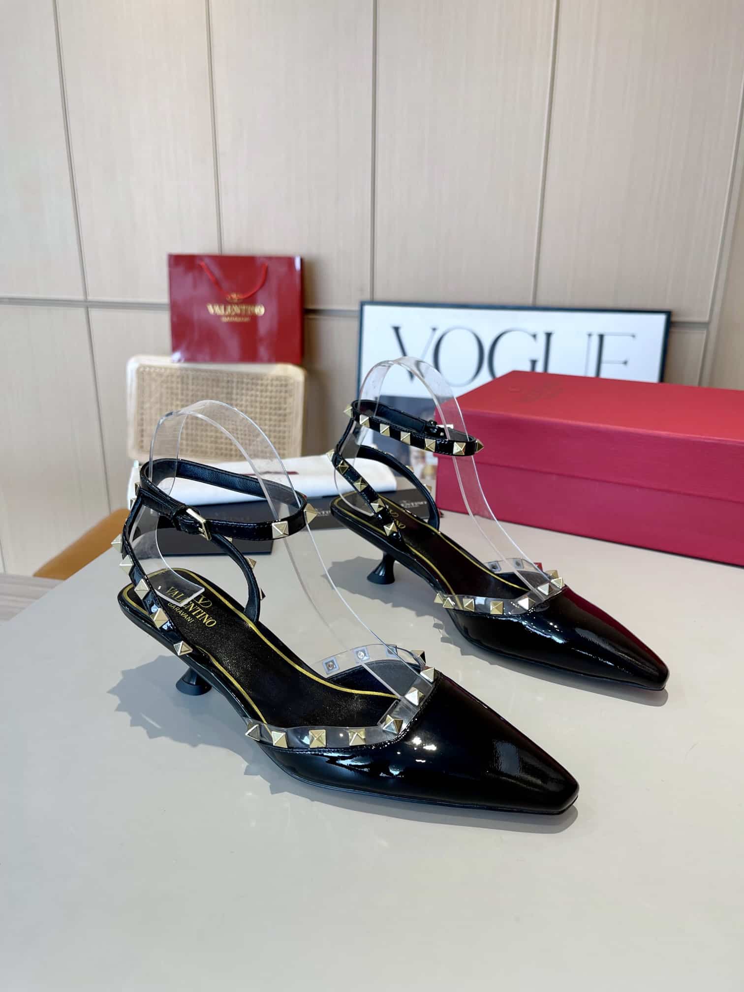 VALENTINO GARAVANI ROCKSTUD COUTURE PUMPS BLACK - Image 8