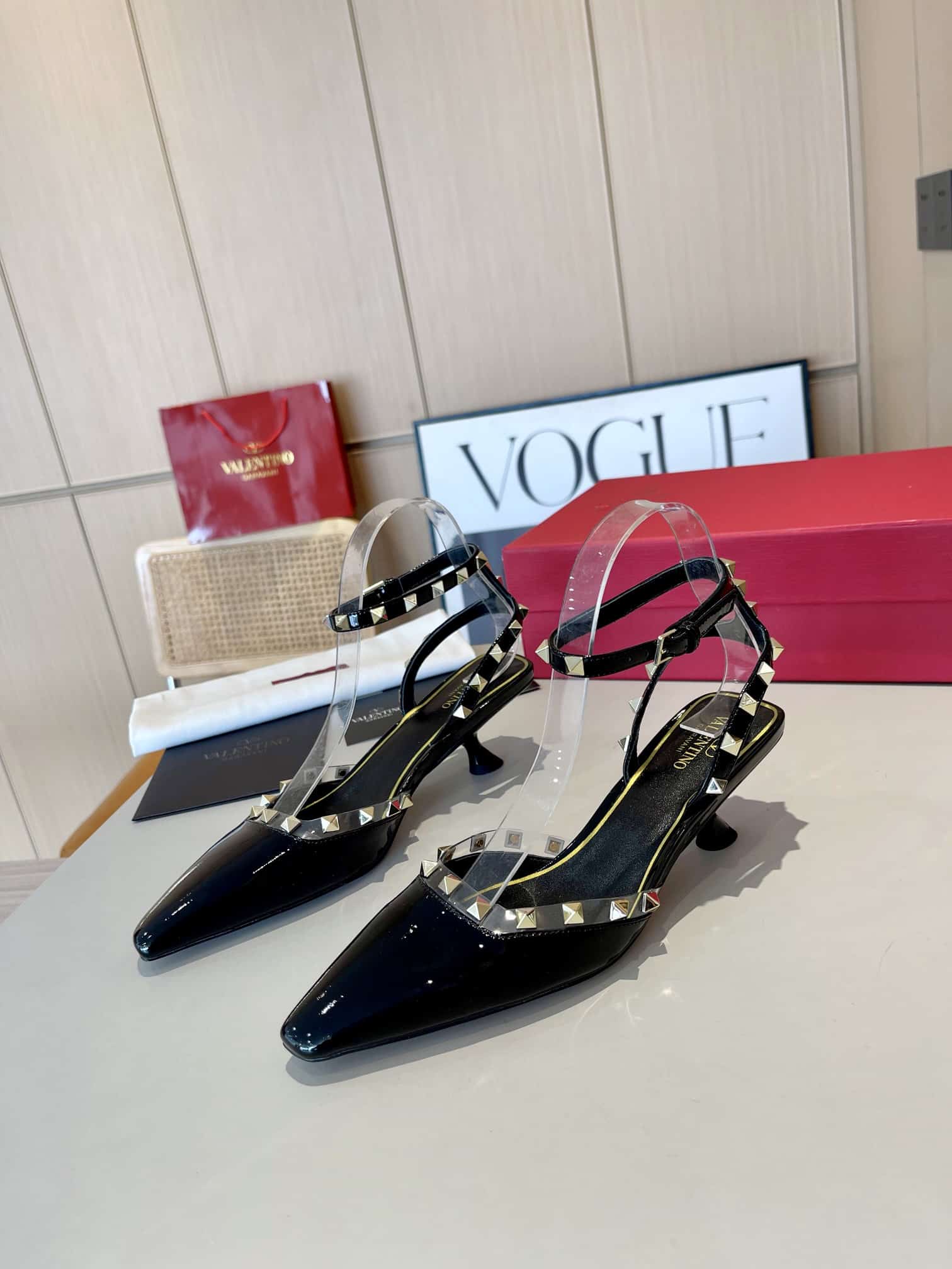 VALENTINO GARAVANI ROCKSTUD COUTURE PUMPS BLACK - Image 9
