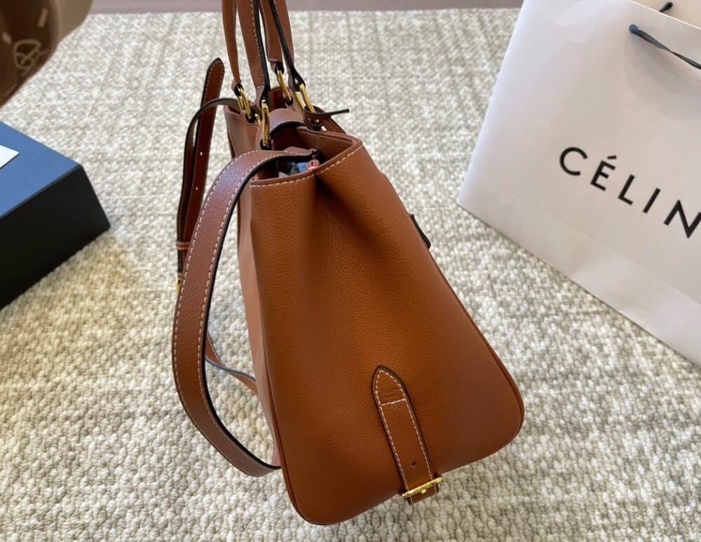 CELINE MEDIUM APPOLINE BAG IN SUPPLE CALFSKIN BROWN 37CM 114963FK6 04LU - Image 5