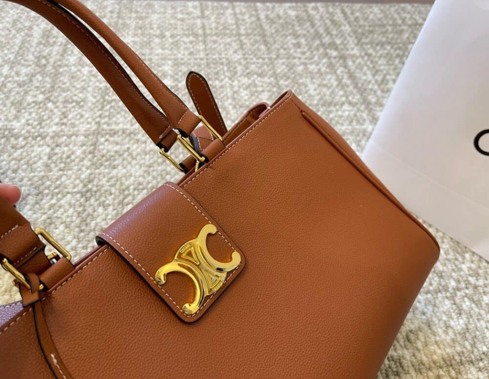 CELINE MEDIUM APPOLINE BAG IN SUPPLE CALFSKIN BROWN 37CM 114963FK6 04LU - Image 6