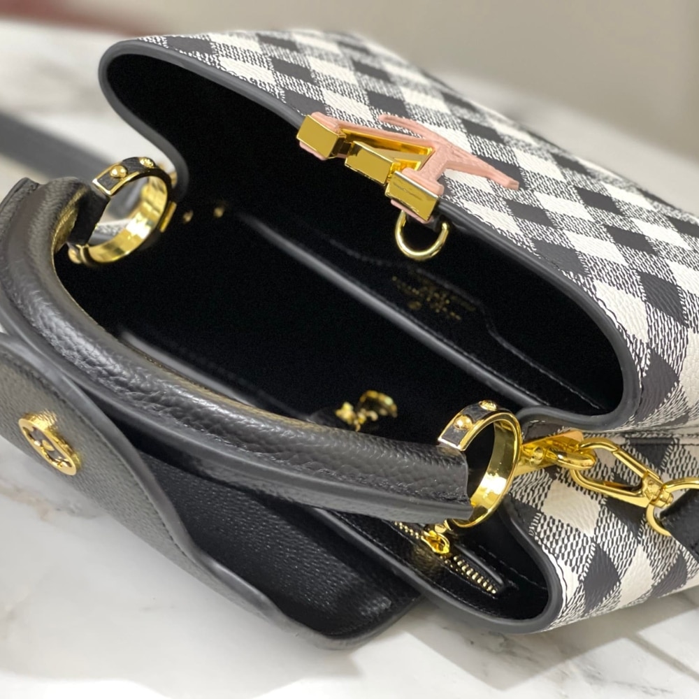 LOUIS VUITTON CAPUCINES BB BAG BLACK 27CM M20716 - Image 9