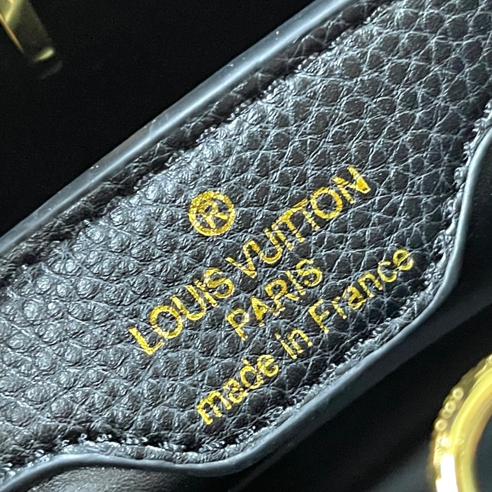 LOUIS VUITTON CAPUCINES BB BAG BLACK 27CM M20716 - Image 10