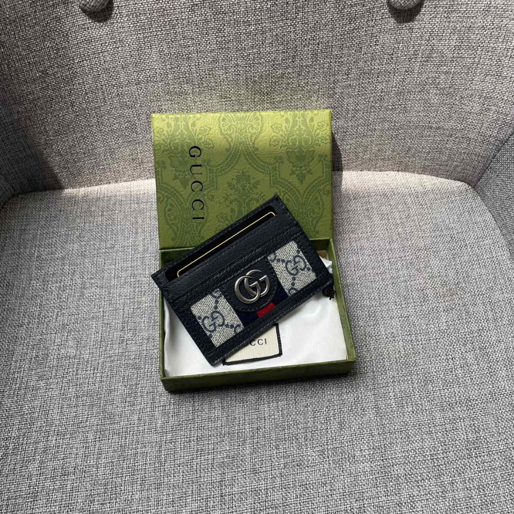 Alternative view of GUCCI OPHIDIA GG CARD CASE MONOGRAM SUPREME BLACK 10CM ‎523159 96IWN 4076