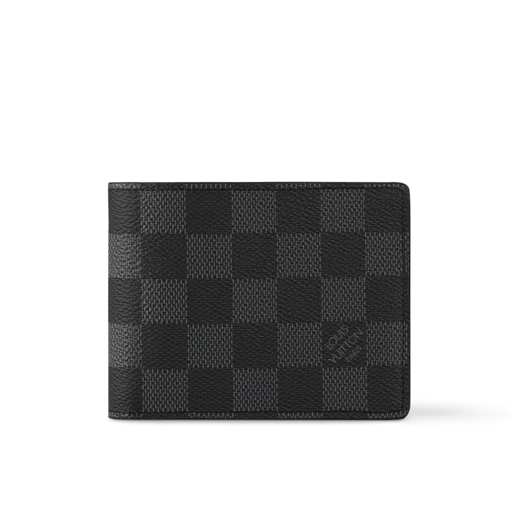 LOUIS VUITTON SLENDER WALLET DAMIER GRAPHITE CANVAS BLACK 11CM N63261