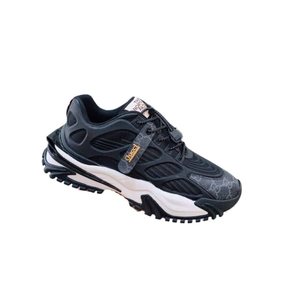 GUCCI GG MEN’S SNEAKER RUBBER LEATHER BLACK