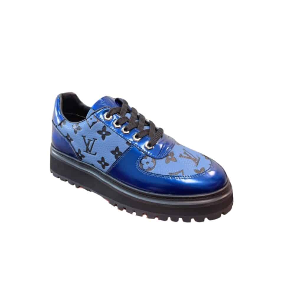 LOUIS VUITTON MEN’S SNEAKERS MONOGRAM EMPREINTE BLUE