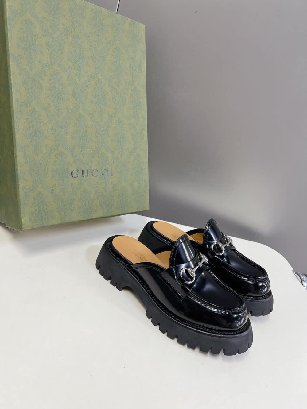 GUCCI WOMEN'S MULE WITH HORSEBIT BLACK 764207 DS800 1000 - Image 3
