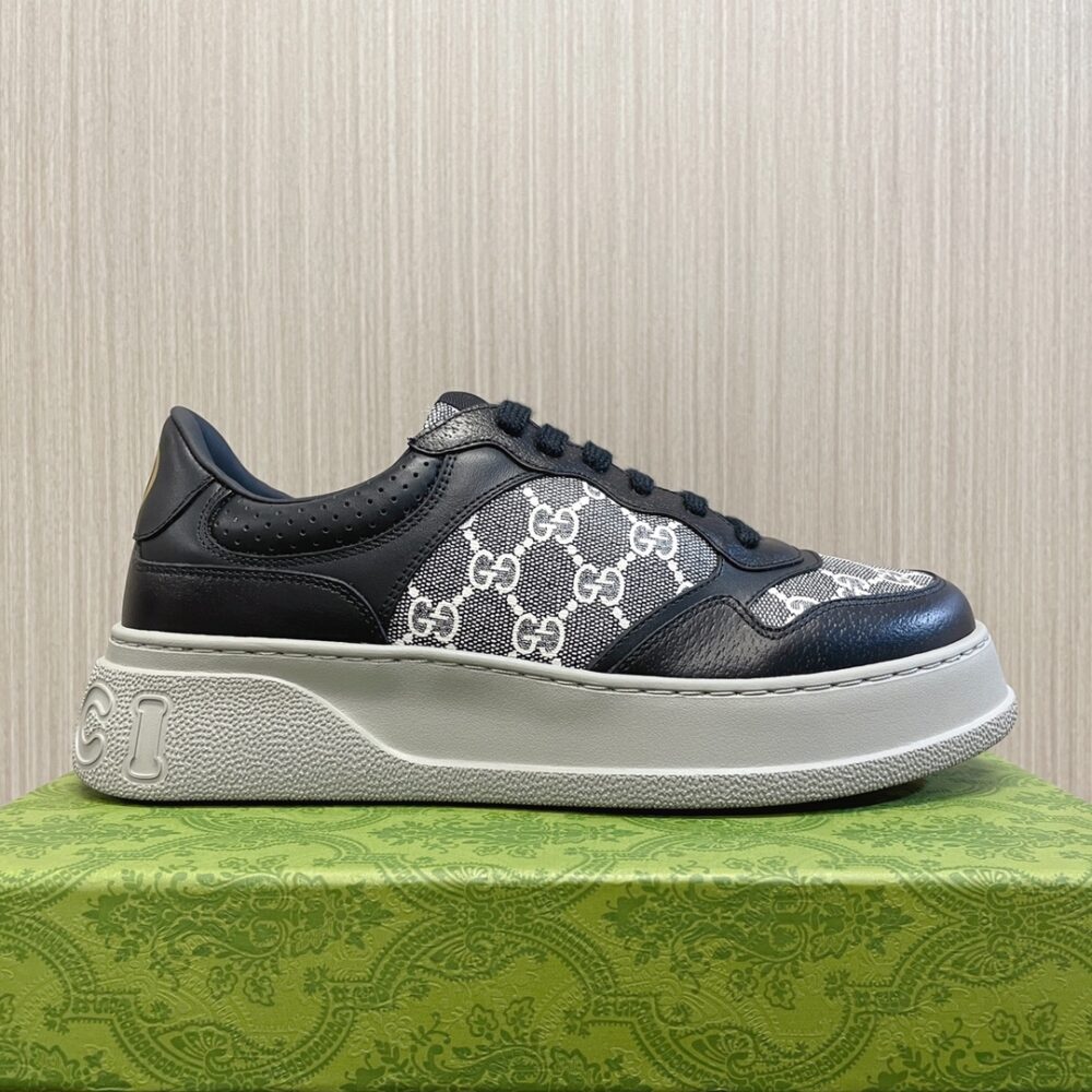 GUCCI MEN'S GG TRAINER SUPREME CANVAS BLACK ‎669582 AACOD 1072 - Image 5