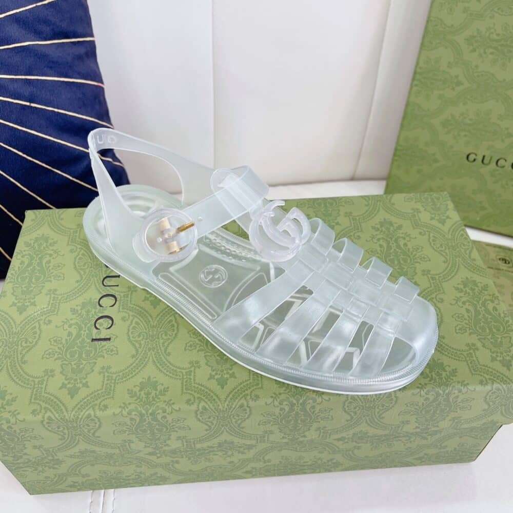 GUCCI SANDAL WITH DOUBLE G SILVER 674133 JFM00 8300 - Image 7